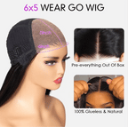 Straight Bob Wig – Brazilian Hair, Glueless, 6×5 HD Lace, 180% Density | Mavi