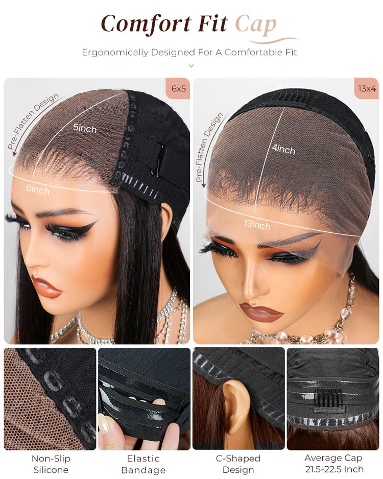Invisible Knots Wig Glueless Deep and Loose, Natural Black Color | Ideal for Beginners | Mavi
