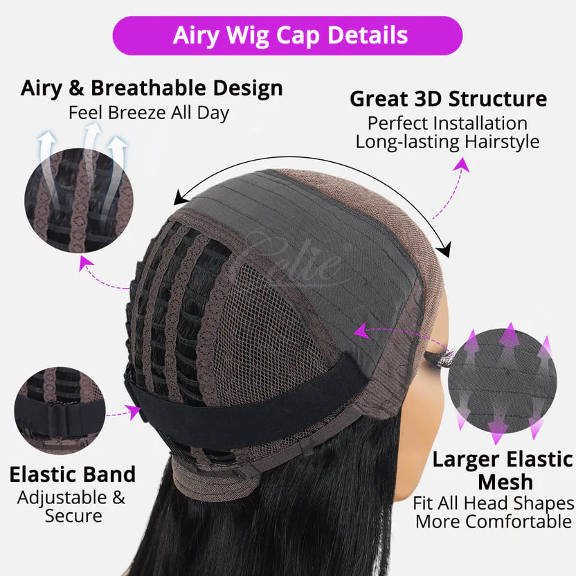 Straight Hair Wig | 6x5 Transparent Lace | Glueless | 180% Density - Mavi