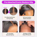 Straight Hair Wig | 6x5 Transparent Lace | Glueless | 250% Density - Mavi