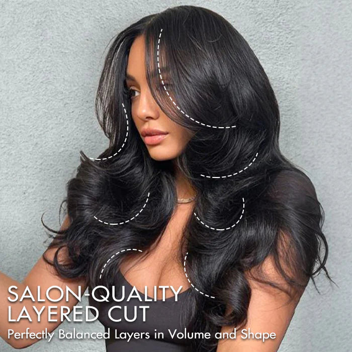 Pre-Styled Butterfly Haircut Pop Layers Wig | 6x5 Glueless Wig | 250% Density | Mavi