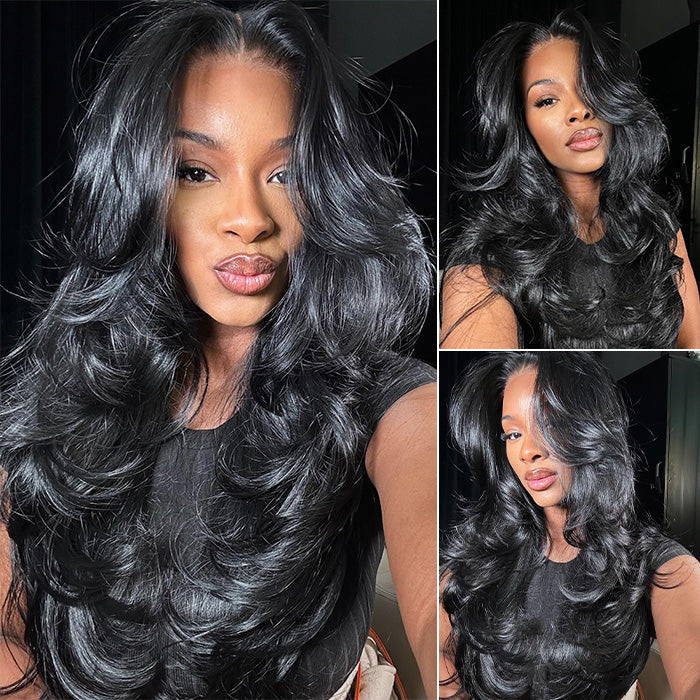 Pre-Styled Butterfly Haircut Pop Layers Wig | 6x5 Glueless Wig | 250% Density | Mavi