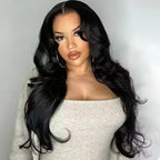 6x5 Wig with Curtain Bangs Framing the Face and Soft Waves | Mavi