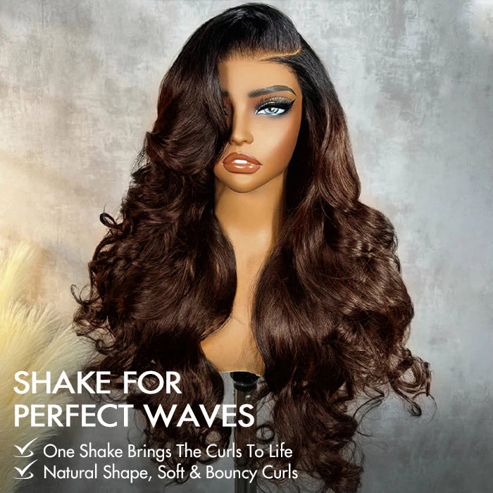 Mocha Brown Ombre Loose Wave Hair Wig | 6x5 Lace | Glueless | 250% Density | Mavi