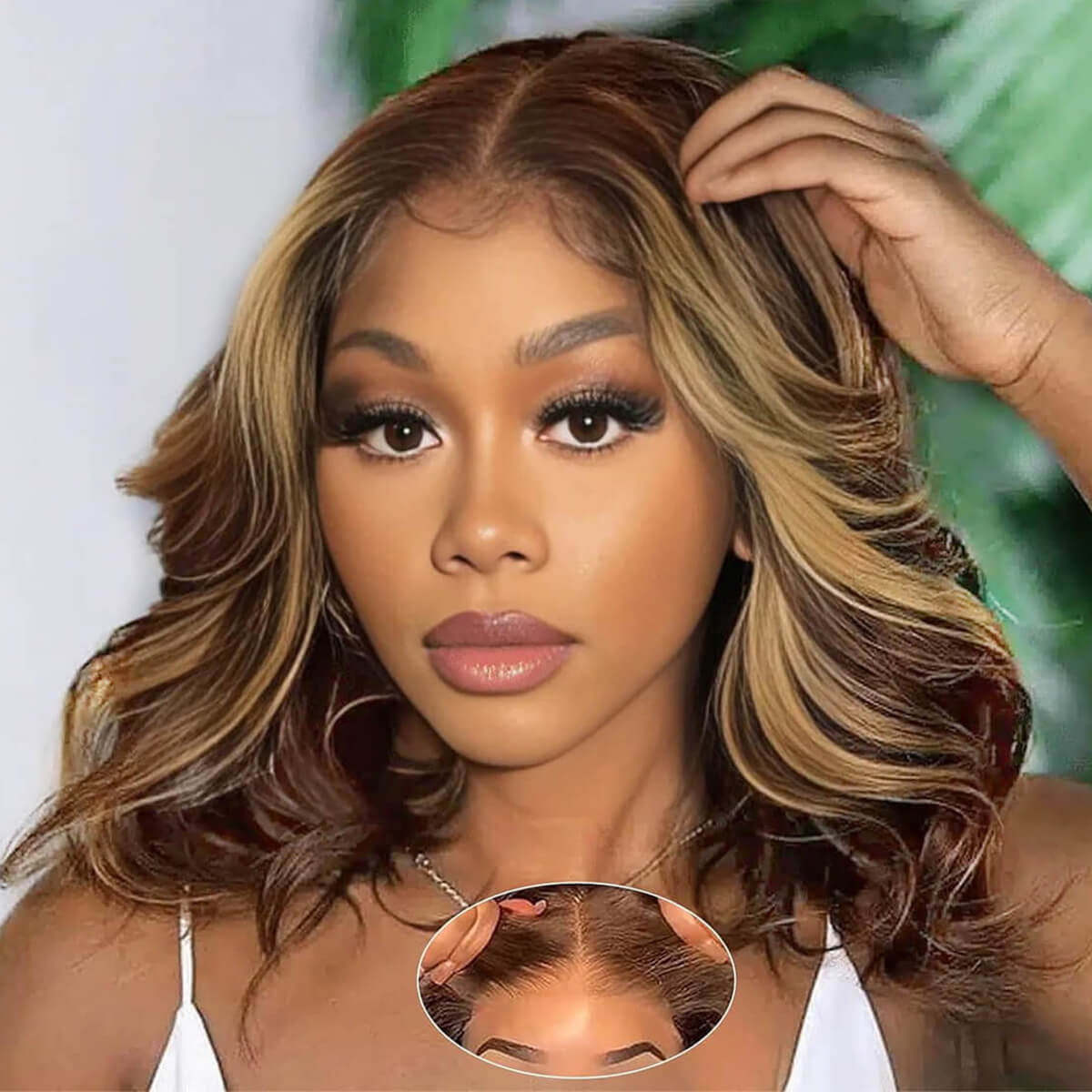 Honey Blonde Short Body Wave Hair Wig | 13x4 Lace | Glueless | 250% Density - Mavi