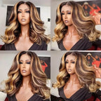 Honey Blonde Short Body Wave Hair Wig | 13x4 Lace | Glueless | 250% Density - Mavi