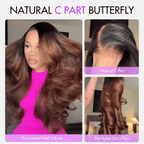 Mocha Brown Ombre Loose Wave Hair Wig | 6x5 Lace | Glueless | 250% Density | Mavi