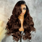 Mocha Brown Ombre Loose Wave Hair Wig | 6x5 Lace | Glueless | 250% Density | Mavi