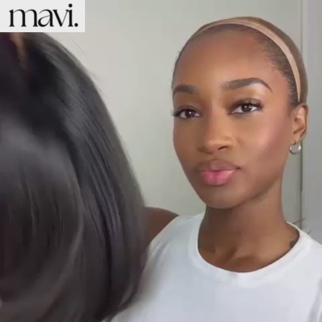 Straight Bob Wig – Brazilian Hair, Glueless, 6×5 HD Lace, 180% Density | Mavi