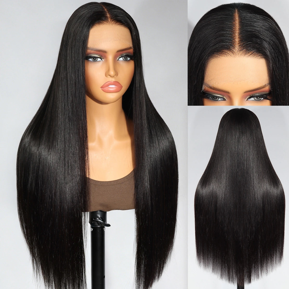 Transparent Lace Wig With, Skin-like Appearance, Glueless, Pre-bleached Knots and 250% Density.