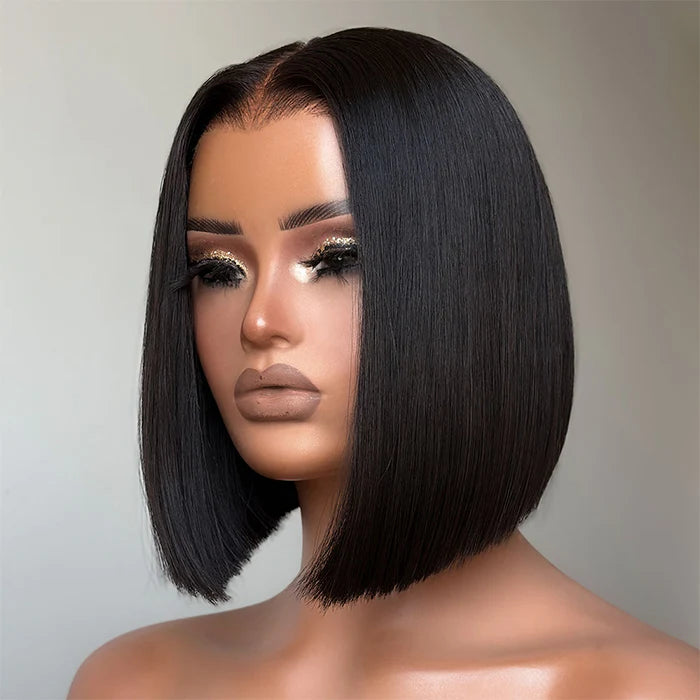 Straight Bob Wig – Brazilian Hair, Glueless, 6×5 HD Lace, 180% Density | Mavi