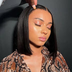 Straight Bob Wig – Brazilian Hair, Glueless, 6×5 HD Lace, 180% Density | Mavi