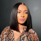 Straight Bob Wig – Brazilian Hair, Glueless, 6×5 HD Lace, 180% Density | Mavi