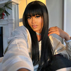 Fringe Bangs Hair Wig | 6x5 Lace | Glueless | 180% Density - Mavi
