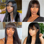 Fringe Bangs Hair Wig | 6x5 Lace | Glueless | 180% Density - Mavi