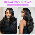 Yaki Body Butterfly Cut Wig | Layered V Part | Mavi
